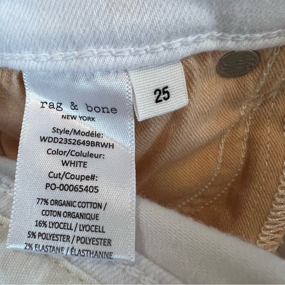 Rag & Bone Nina High Rise Ankle Flare Jeans White 25 Contemporary Minimalist - Picture 6 of 7